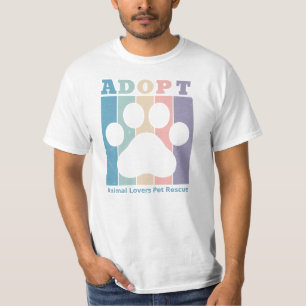 Camiseta Adote Personalização Colorida