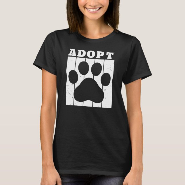 Camiseta Adote Preto e Branco (Frente)