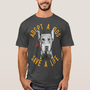 Camiseta Adote Um Cachorro Salve Um Salvamento De Vida Dobe