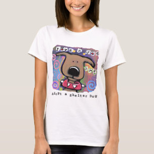 Camiseta Adote um cão do abrigo, ame um cão