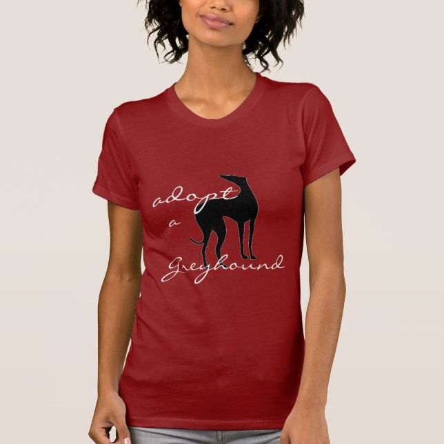 Camiseta Adote um cão do galgo (Frente)