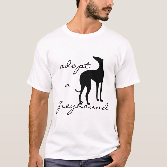 Camiseta Adote um cão do galgo (Frente)