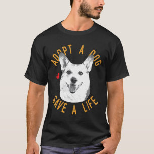 Camiseta Adote Um Cão Salve Uma Vida Resgate Pembroke Welsh