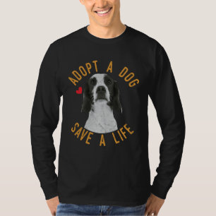 Camiseta Adote Um Cão Salve Uma Vida Resgate Setter Irlandê