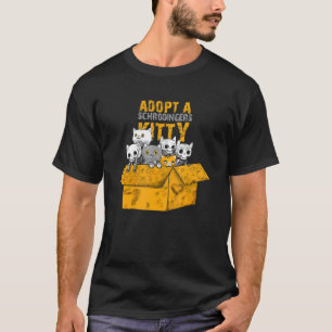 Camiseta Adote um design de gato engraçado do Schrödingers
