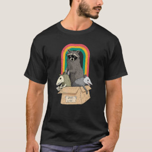 Camiseta Adote Um Gato De Rua Possum Guaxinim Gambá Diverti