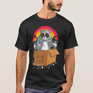 Camiseta Adote Um Gato Gatos Proibidos Guaxinim Gambá Adote