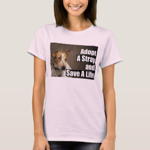 Camiseta Adote um t-shirt (dianteiro) disperso