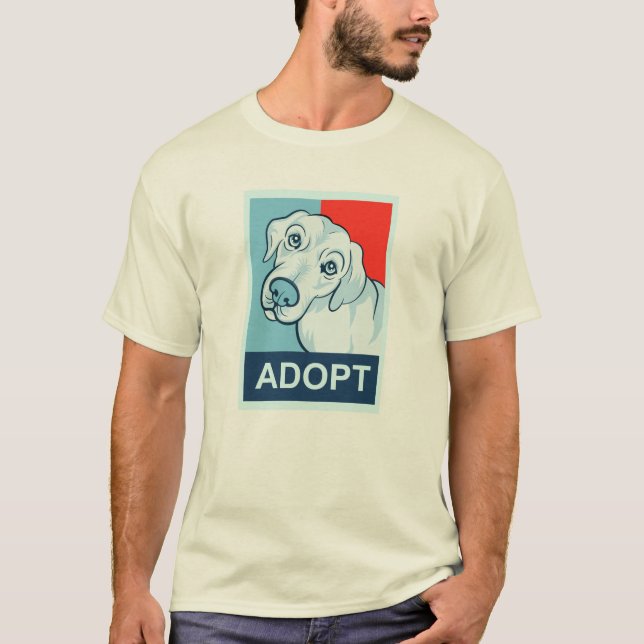 Camiseta Adote um t-shirt do cão (Frente)