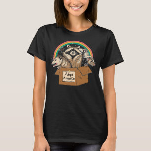 Camiseta Adote Uma Rua Ca Funny Ogambm Raccoon Skunk Clas