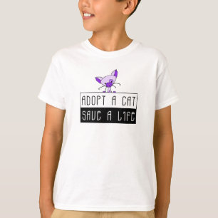 Camiseta Adote umas economias do gato um a vida