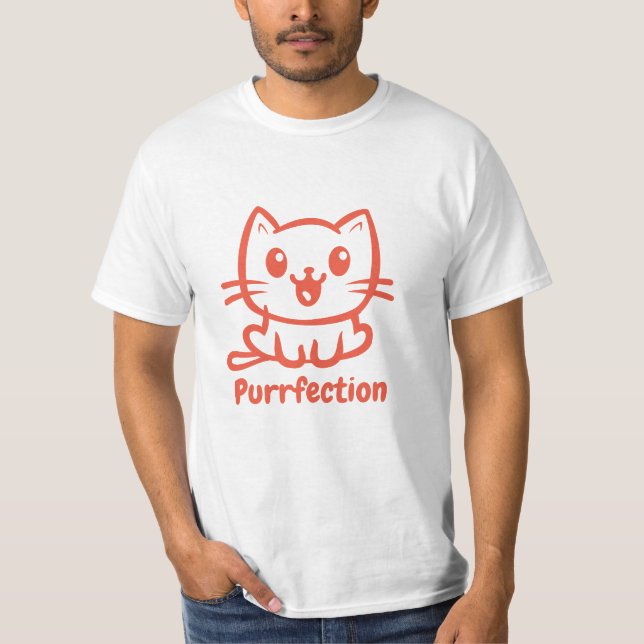 Camiseta Adquirência, Gato De Anime Muito Bonito (Frente)