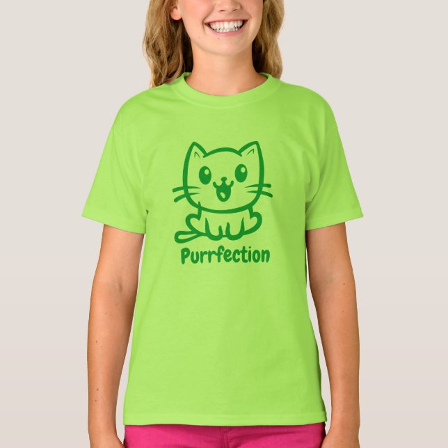 Camiseta Adquirência, Gato De Anime Muito Bonito (Frente)