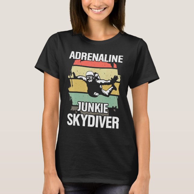 Camiseta Adrenaline Junkie Skydiver Skydive (Frente)