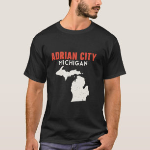 Camiseta Adrian cidade de Michigan Estado América Viagem Mi
