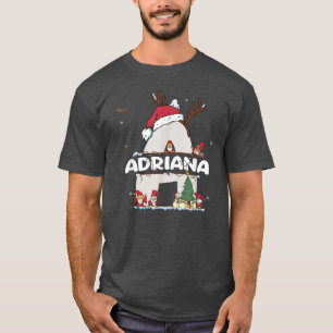 Camiseta Adriana Christmas Shirt w Adriana Name for engraça
