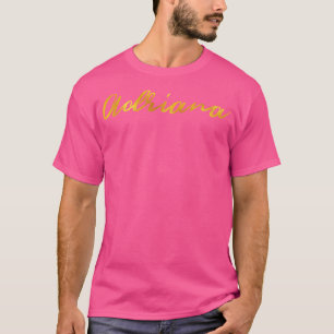 Camiseta Adriana Name Hand Lettering in Faux Dourada Letter