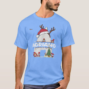 Camiseta Adriano Christmas Shirt w Adriano Name para X engr