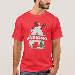 Camiseta Adriano Christmasw Adriano Nome para o Natal engra
