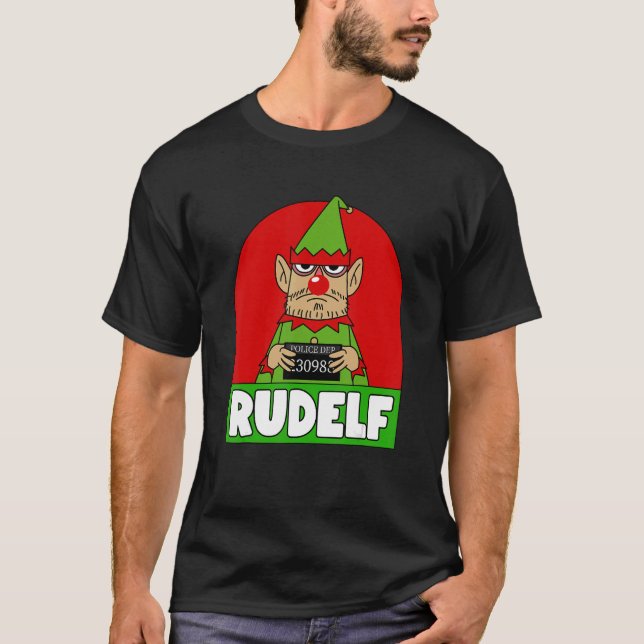 Camiseta ADULT Christmas RUDELF Rude Elf (Frente)