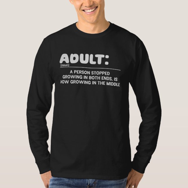 Camiseta Adult Definition Hilarious Gag Dictionary  Person (Frente)