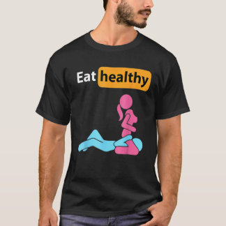 Camiseta Adult Humor Eating Healthy Valentine's Day Women M