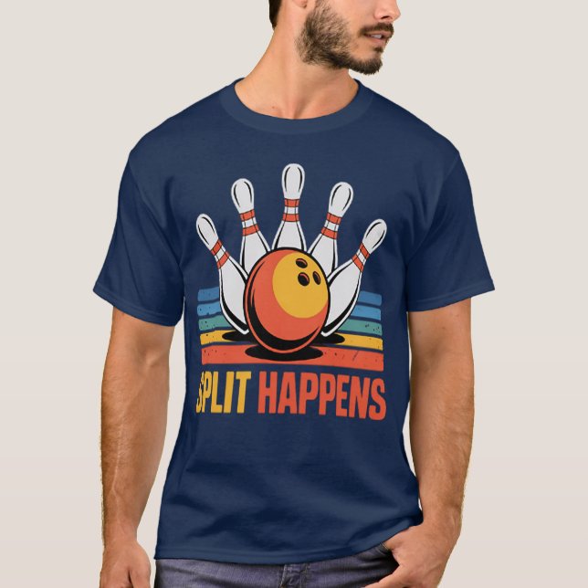 Camiseta Adult Split Acontece Boliche- Equipe de Boliche Ad (Frente)