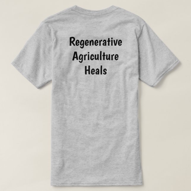Camiseta Adulta da cinza Regenerativa Ag (Verso do Design)