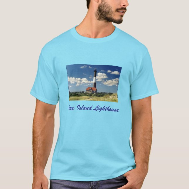 Camiseta Adulta do Farol da Ilha de Fogo (Frente)