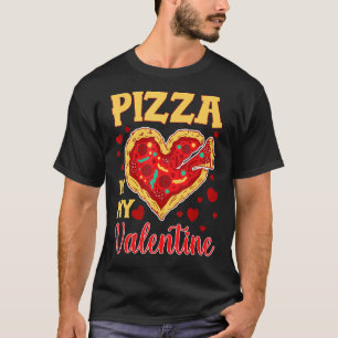 Camiseta Adulto Anti Valentine's Day Pizza é meu Namorados