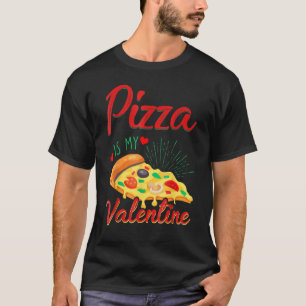 Camiseta Adulto Anti Valentine's Day Pizza é meu Namorados