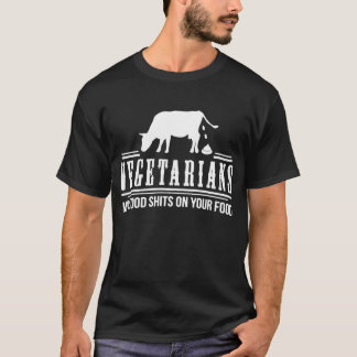 CAMISETA ADULTO DA OFENSIVA DE S DO VEGETARIANO PIADA