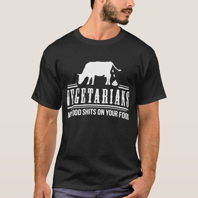 CAMISETA ADULTO DA OFENSIVA DE S DO VEGETARIANO PIADA (Frente)