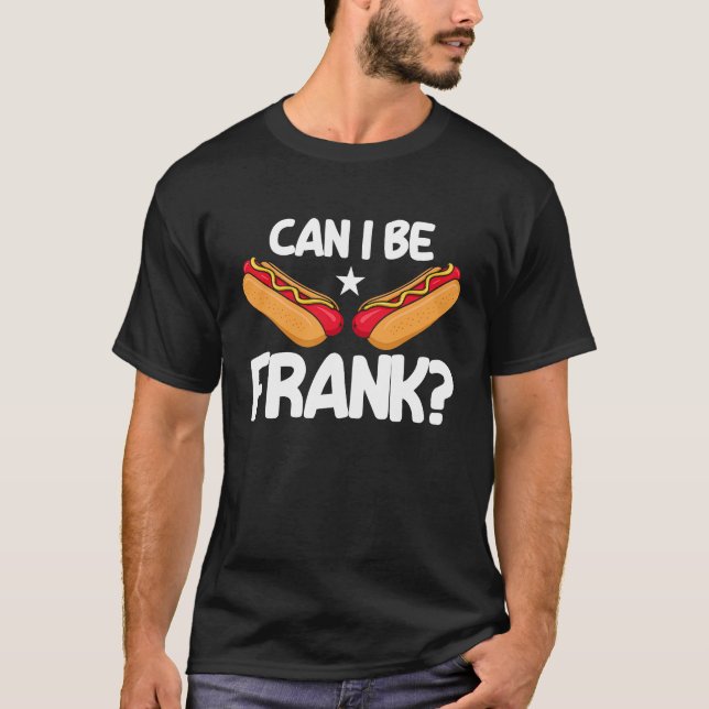 Camiseta Adulto De Cachorro Quente Posso Ser Frank (Frente)