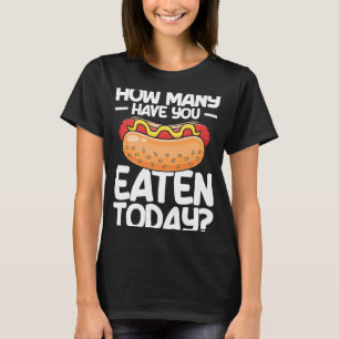 Camiseta Adulto De Cão Quantos Você Comeu Hoje?