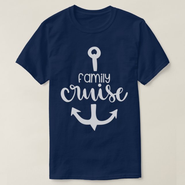 Camiseta Adulto de Crianças e Ancoras de Barcos de Cruzeiro (Frente do Design)