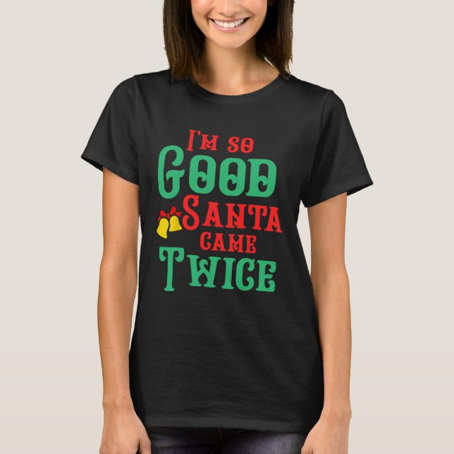 Camiseta Adulto de Natal Inadequado, Sujo e Sujo (Frente)