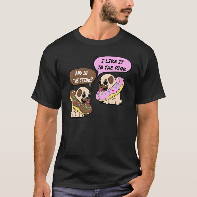 Camiseta Adulto Engraçado, Eu Gosto Dele A Rosa E No (Frente)