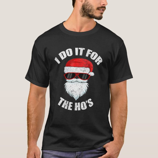 Camiseta Adulto Engraçado Sujo De Natal Pajama Ho Pj M (Frente)
