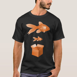 Camiseta Adulto pequeno dos peixes dos peixes grandes