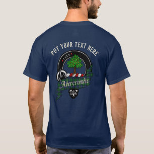 Camiseta Adulto Personalizado de Crachá de Clã Abercrombi