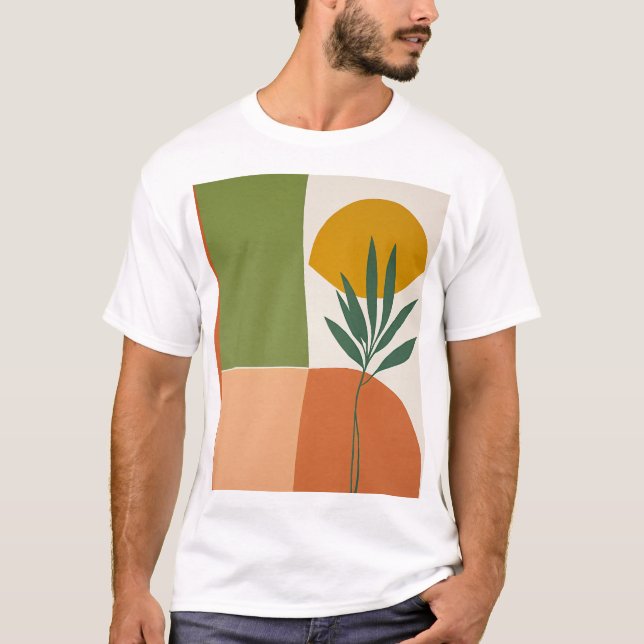 camiseta adulto planta boho (Frente)