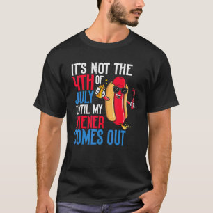 Camiseta Adulto Sai Do 4º De Julho O Quente-Canino