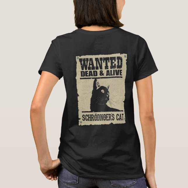 Camiseta Adulto Schrodinger's Cat - Dark - Back (Verso)