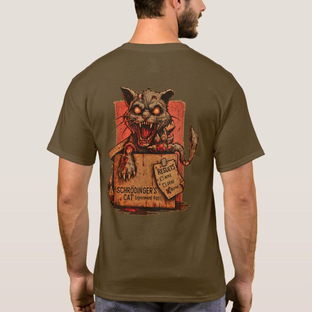 Camiseta Adulto Schrodinger's Zombie Cat - Back (Verso)