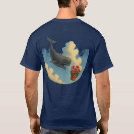 Camiseta Adulto Whale And Bowl Of Petunias - Back