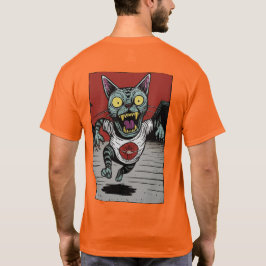 Camiseta Adulto Zombie Runner Cat - Back
