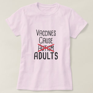 Camiseta Adultos da causa das vacinas