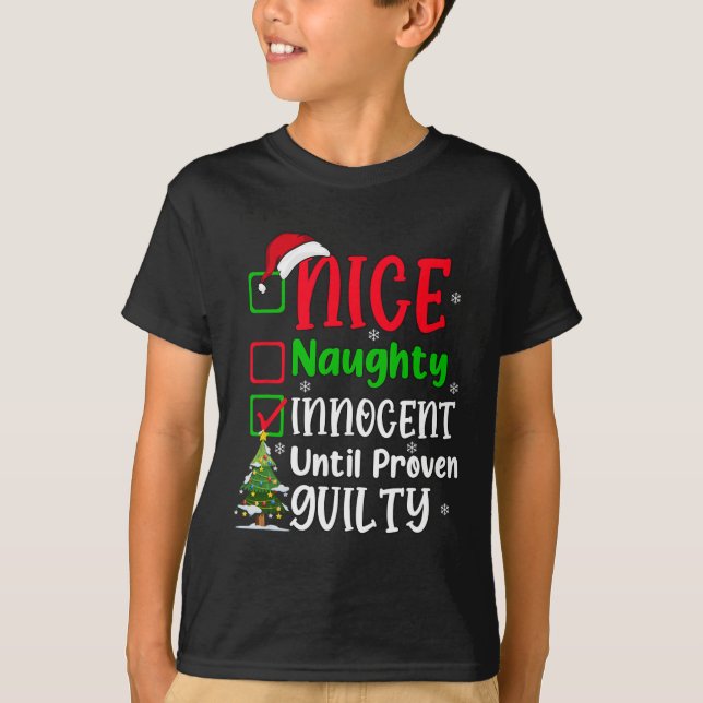 Camiseta Adultos De Natal Inocentes E Inocentes, Engraçados (Frente)