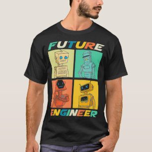 Camiseta Adultos e Ki Robóticos Robóticos para o Engenheiro
